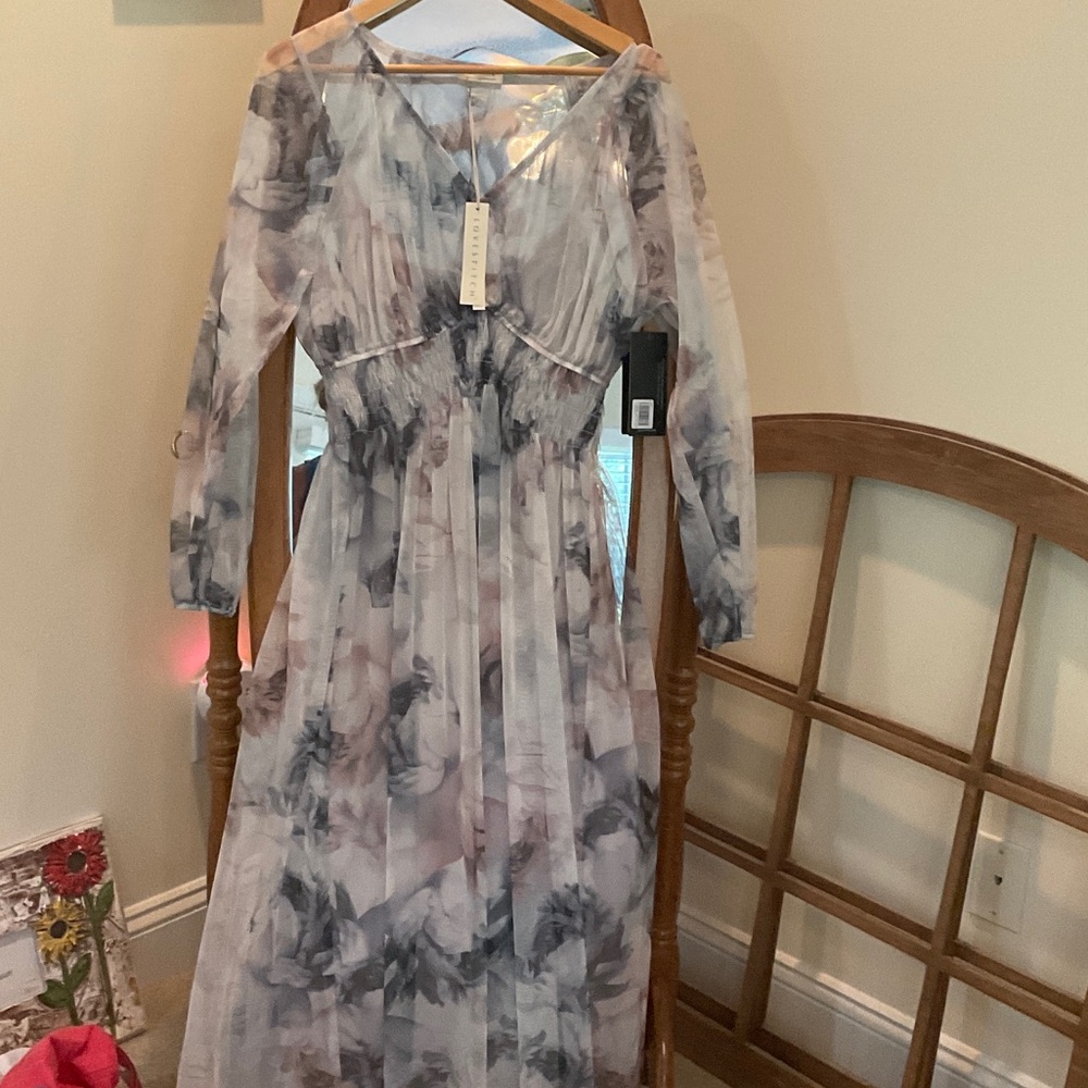 Lovestitch Pastel Floral Long Sleeve Dress